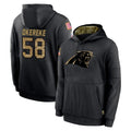 Pkot C.Panthers #50 Robert Hunt Player Black Salute to Service Pullover Hoodies Limited Game Stitched Jerseys