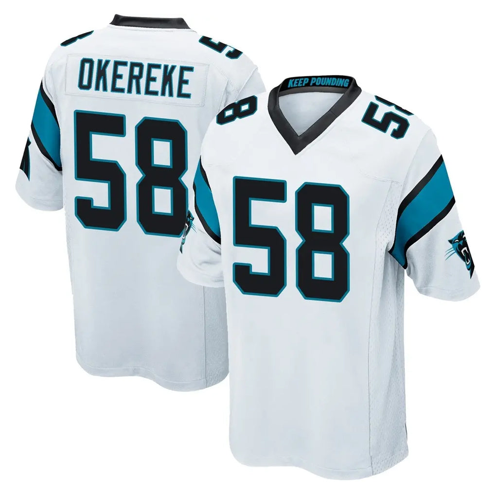 Pkot C.Panthers #58 Bobby Okereke Player White Game Stitched Jerseys