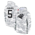 Pkot C.Panthers #5 Jaelan Phillips Player Arctic Camo Salute to Service Pullover Hoodies Limited Game Stitched Jerseys