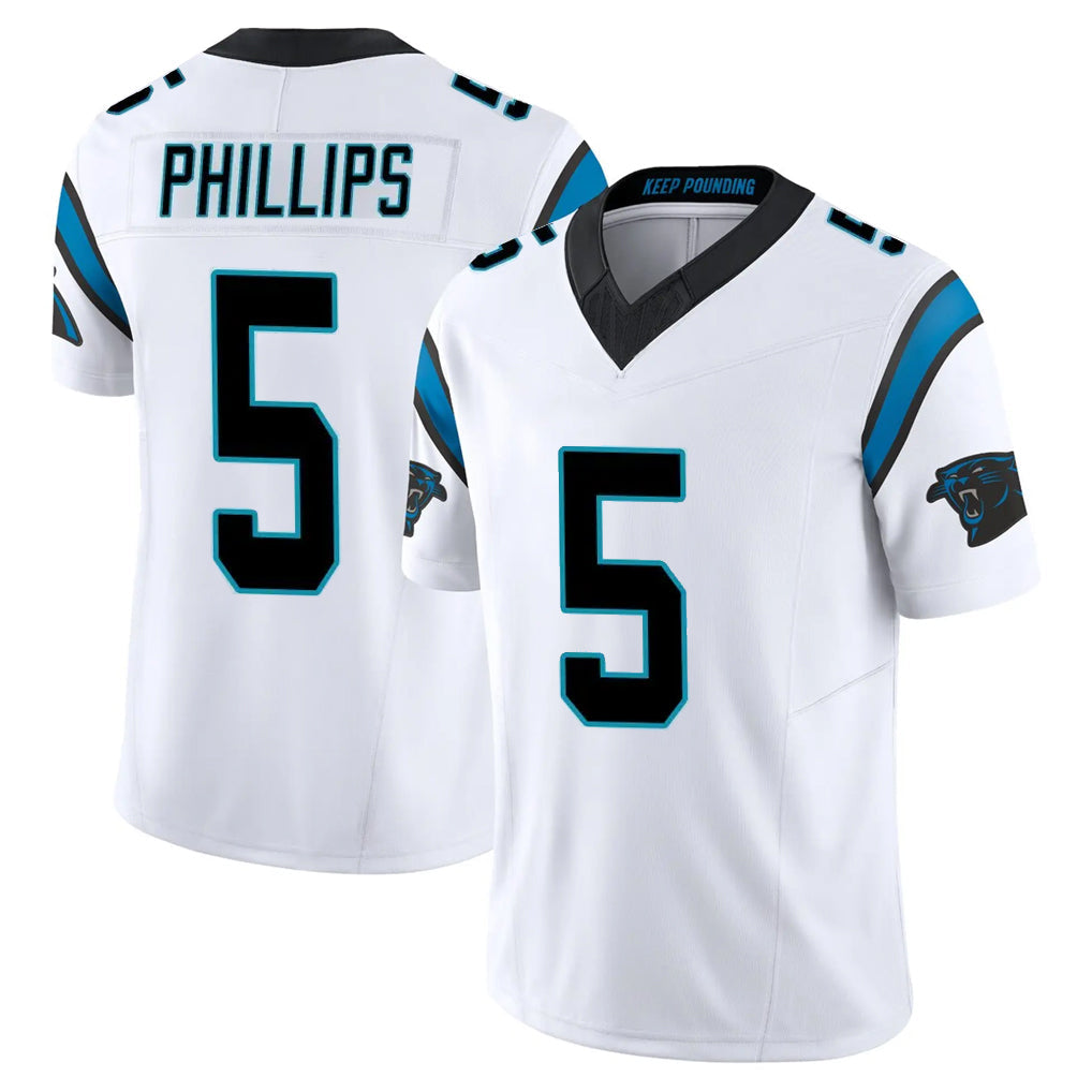 Pkot C.Panthers #5 Jaelan Phillips Player White Vapor F.U.S.E. Limited Home Game Stitched Jerseys