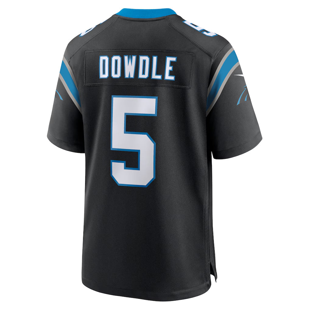 Pkot C.Panthers #5 Rico Dowdle Player Black Home Game Stitched Jerseys