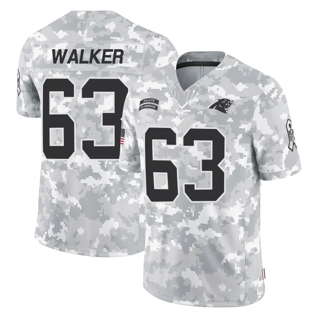 Pkot C.Panthers #63 Rasheed Walker Player Arctic Camo Salute to Service Limited Game Stitched Jerseys