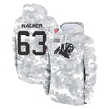 Pkot C.Panthers #63 Rasheed Walker Player Arctic Camo Salute to Service Pullover Hoodies Limited Game Stitched Jerseys