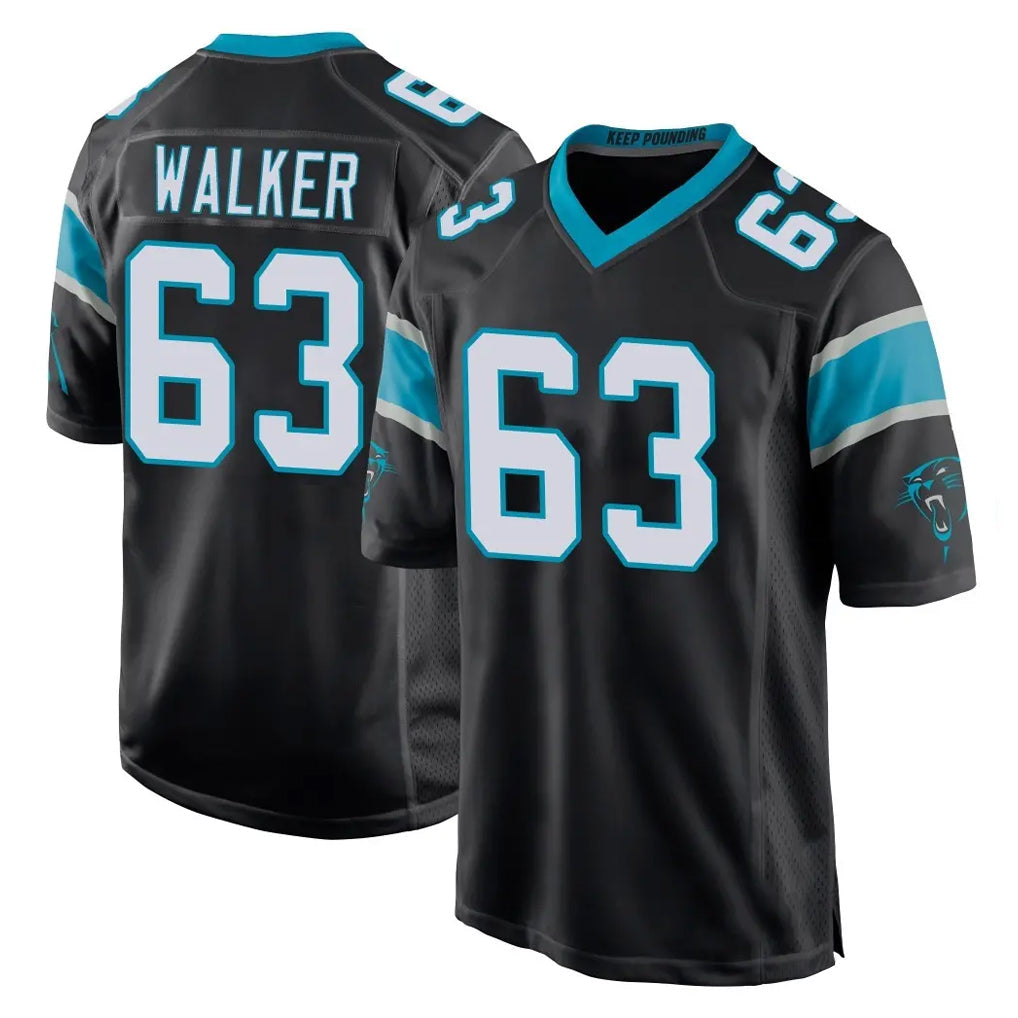 Pkot C.Panthers #63 Rasheed Walker Player Black Game Stitched Jerseys