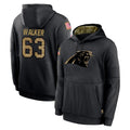 Pkot C.Panthers #63 Rasheed Walker Player Black Salute to Service Pullover Hoodies Limited Game Stitched Jerseys