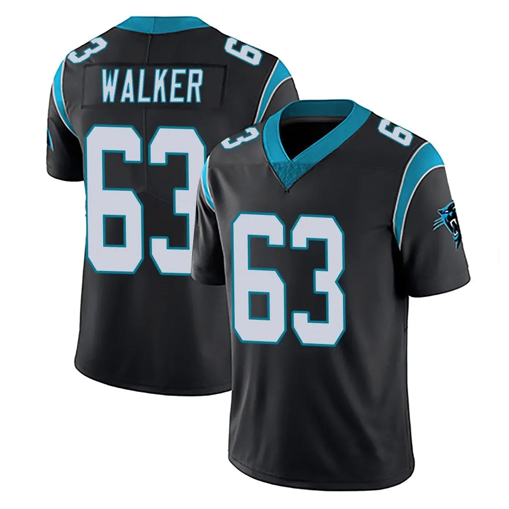 Pkot C.Panthers #63 Rasheed Walker Player Black Vapor Untouchable Limited Game Stitched Jerseys (2)