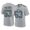 Pkot C.Panthers #63 Rasheed Walker Player Gray Atmosphere Fashion Game Stitched Jerseys
