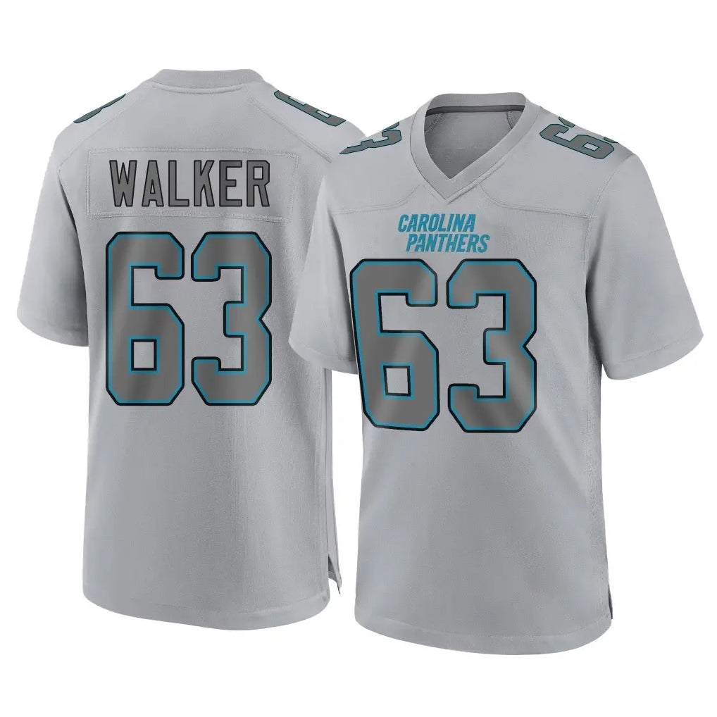 Pkot C.Panthers #63 Rasheed Walker Player Gray Atmosphere Fashion Game Stitched Jerseys