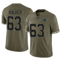 Pkot C.Panthers #63 Rasheed Walker Player Olive Salute to Service Game Stitched Jerseys