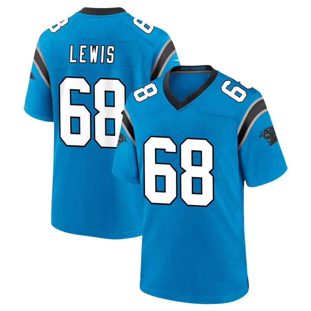 Pkot C.Panthers #68 Damien Lewis Player Blue Home Game Stitched Jerseys