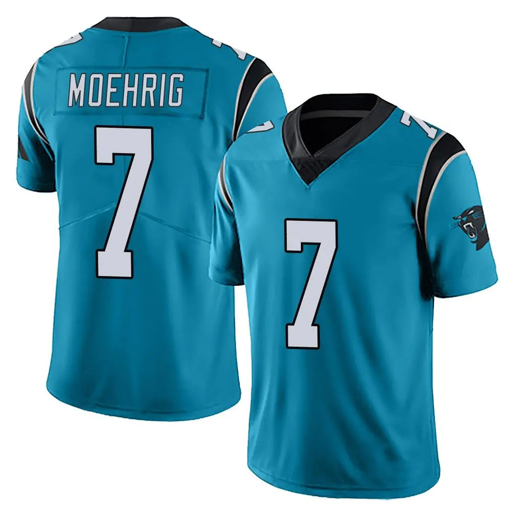 Pkot C.Panthers #7 Tre'von Moehrig Player Blue Vapor Untouchable Limited Game Stitched Jerseys
