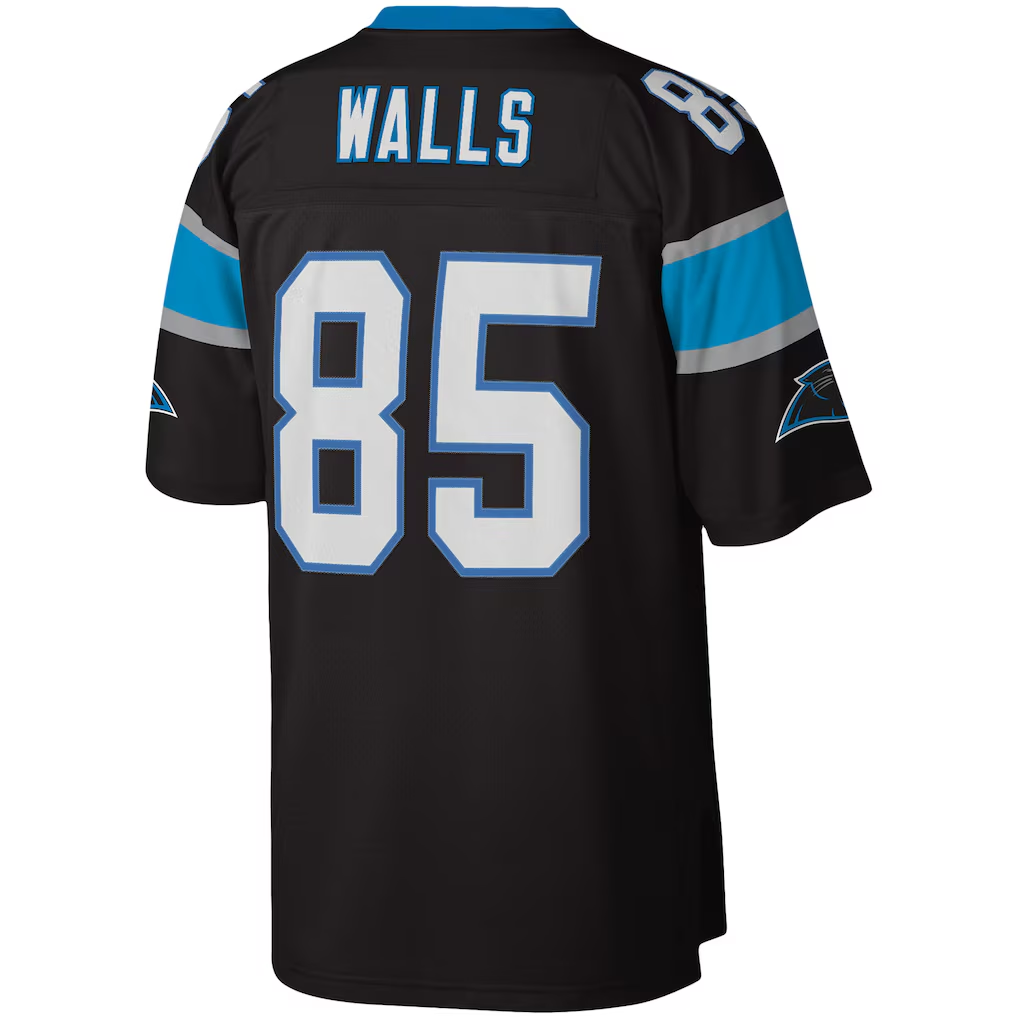 Pkot C.Panthers #85 Wesley Walls Mitchell & Ness Black Legacy Replica Jersey