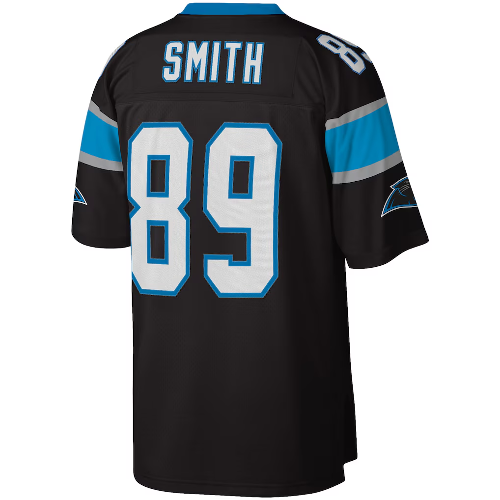 Pkot C.Panthers #89 Steve Smith Mitchell & Ness Black Legacy Replica Stitched Jerseys