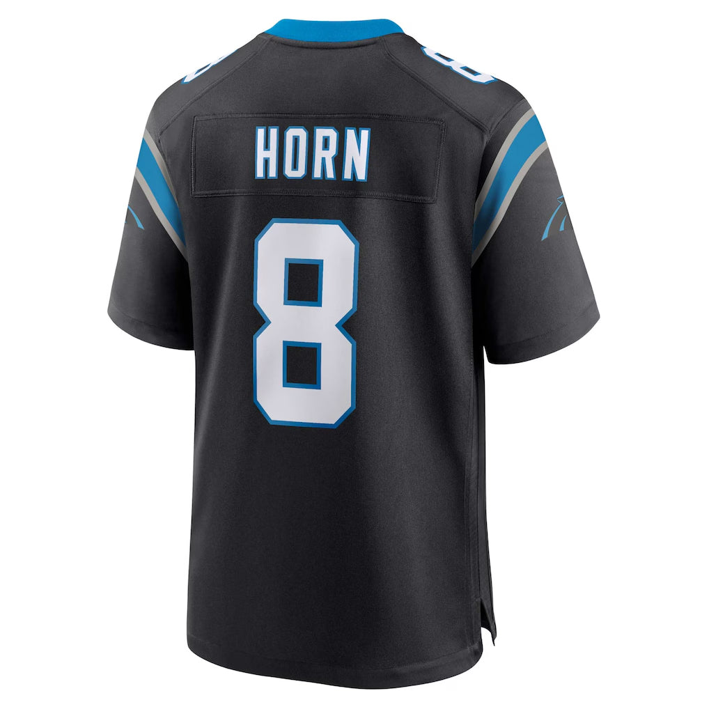 Pkot C.Panthers #8 Jaycee Horn Player Black Home Game Stitched Jerseys
