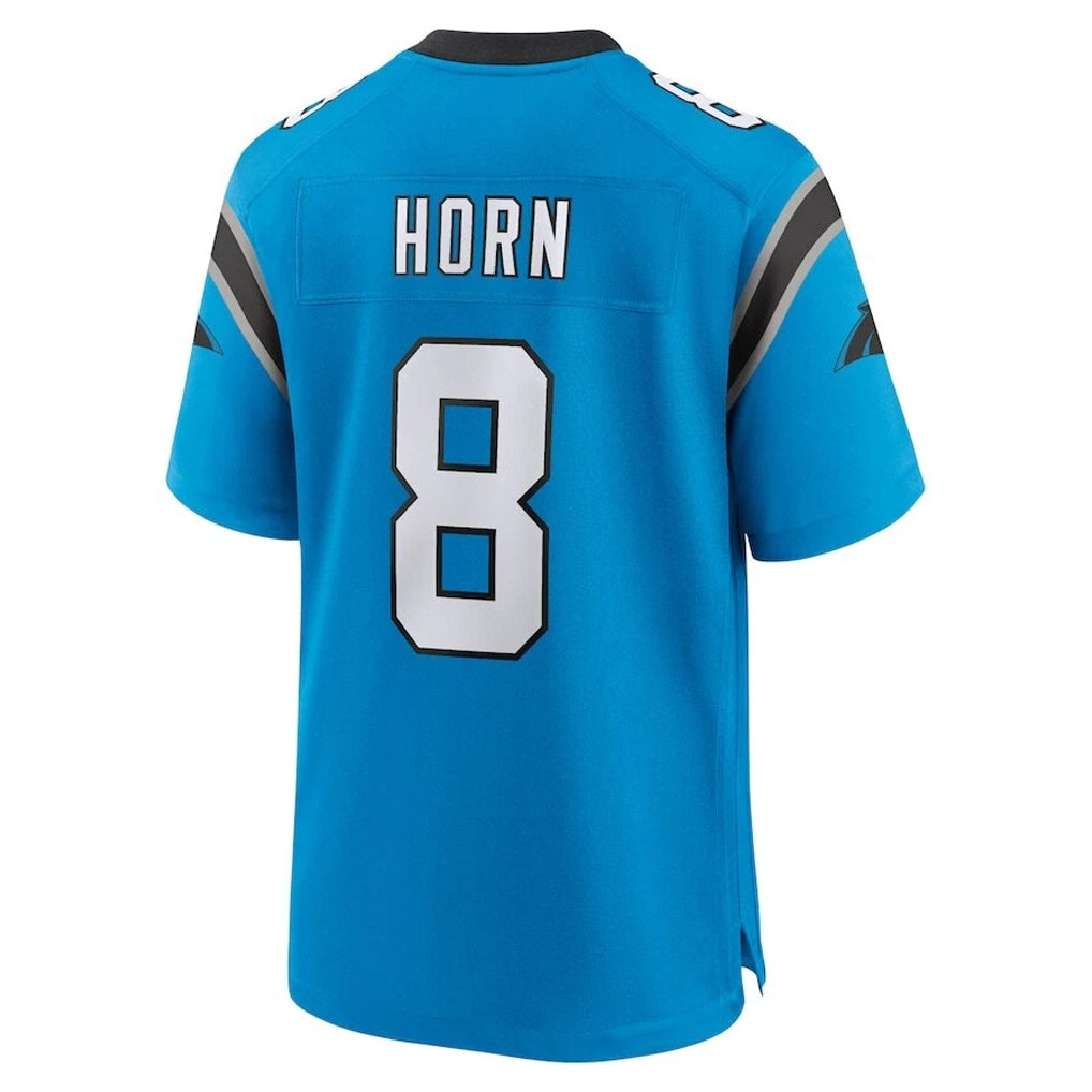 Pkot C.Panthers #8 Jaycee Horn Player Blue Home Game Stitched Jerseys
