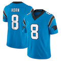 Pkot C.Panthers #8 Jaycee Horn Player Blue Vapor F.U.S.E. Limited Home Game Stitched Jerseys