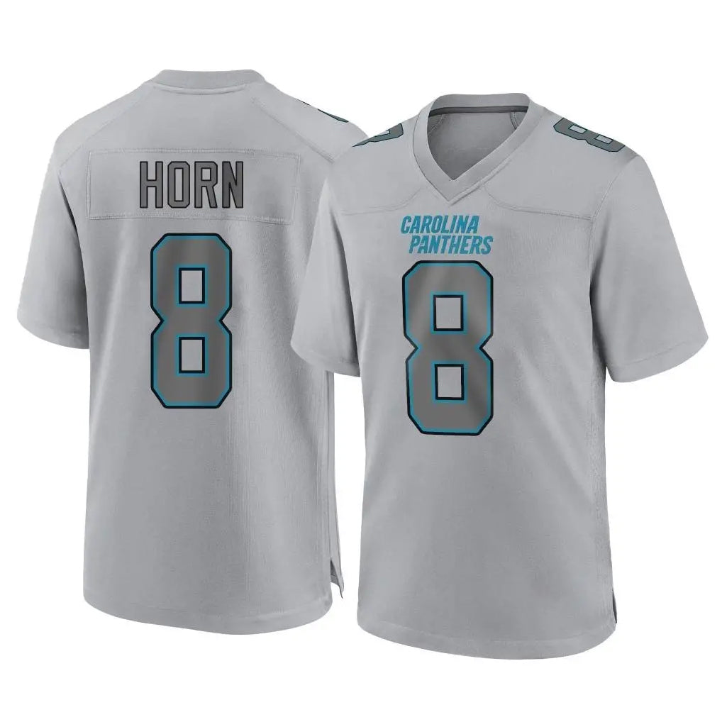 Pkot C.Panthers #8 Jaycee Horn Player Gray Atmosphere Fashion Game Stitched Jerseys