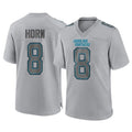 Pkot C.Panthers #8 Jaycee Horn Player Gray Atmosphere Fashion Game Stitched Jerseys