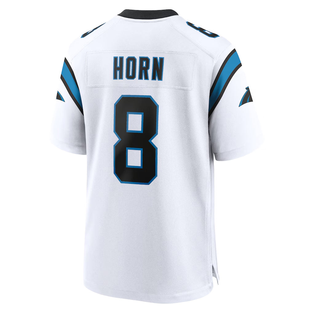 Pkot C.Panthers #8 Jaycee Horn Player White Home Game Stitched Jerseys