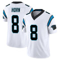 Pkot C.Panthers #8 Jaycee Horn Player White Vapor F.U.S.E. Limited Home Game Stitched Jerseys