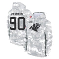 Pkot C.Panthers #90 Julius Peppers Player Arctic Camo Salute to Service Pullover Hoodies Limited Game Stitched Jerseys