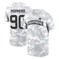 Pkot C.Panthers #90 Julius Peppers Player Arctic Camo Salute to Service T-Shirt Hoodies Stitched Jerseys