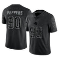 Pkot C.Panthers #90 Julius Peppers Player Black Limited Reflective Game Stitched Jerseys