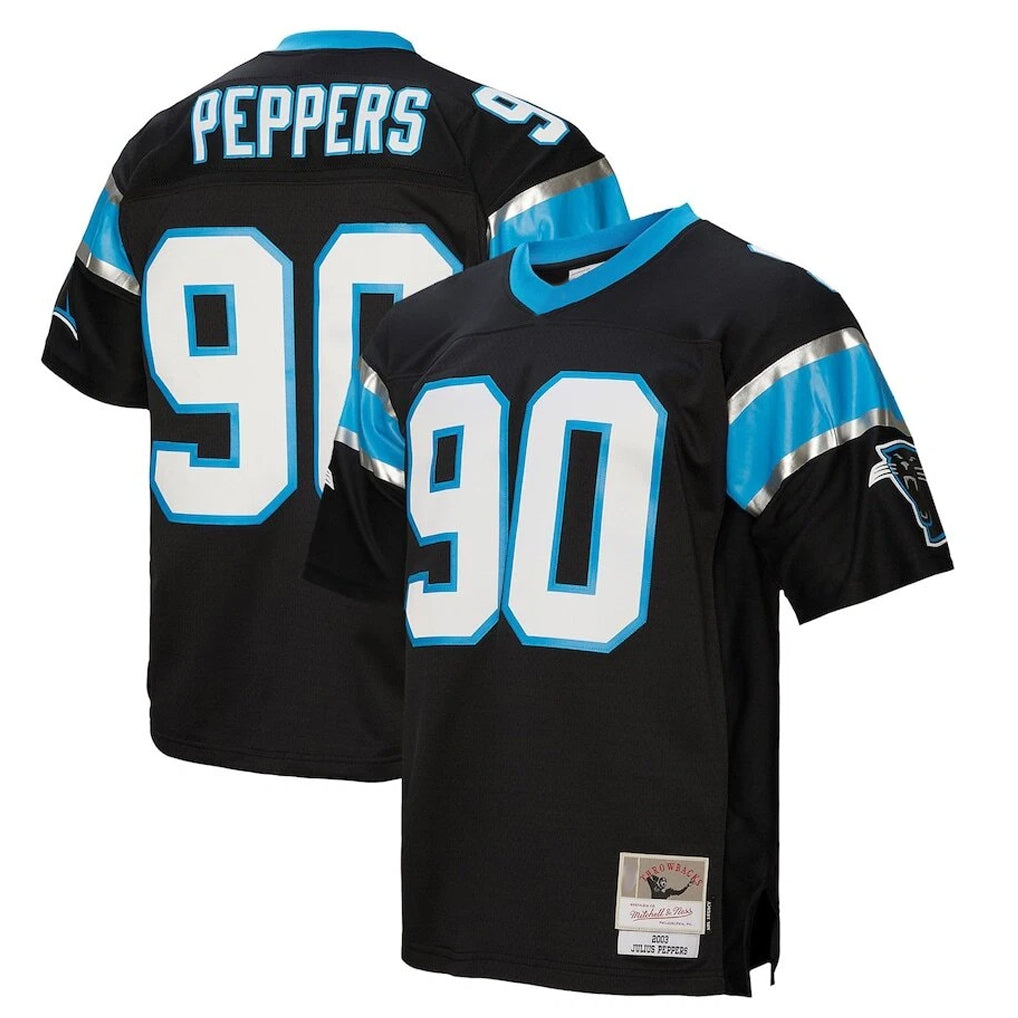 Pkot C.Panthers #90 Julius Peppers Player Black Mitchell & Ness Legacy Replica Stitched Jerseys