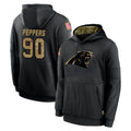 Pkot C.Panthers #90 Julius Peppers Player Black Salute to Service Pullover Hoodies Limited Game Stitched Jerseys