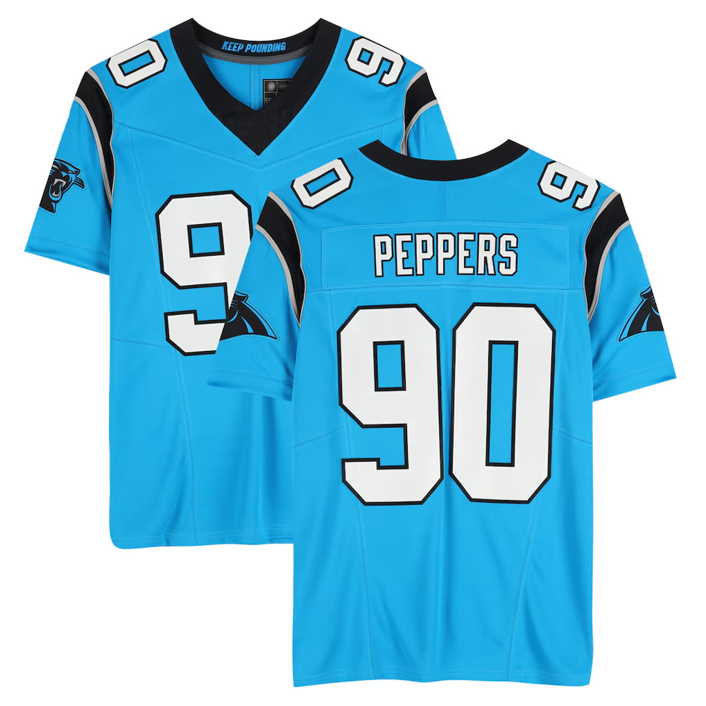Pkot C.Panthers #90 Julius Peppers Player Blue Mitchell & Ness Legacy Replica Stitched Jerseys