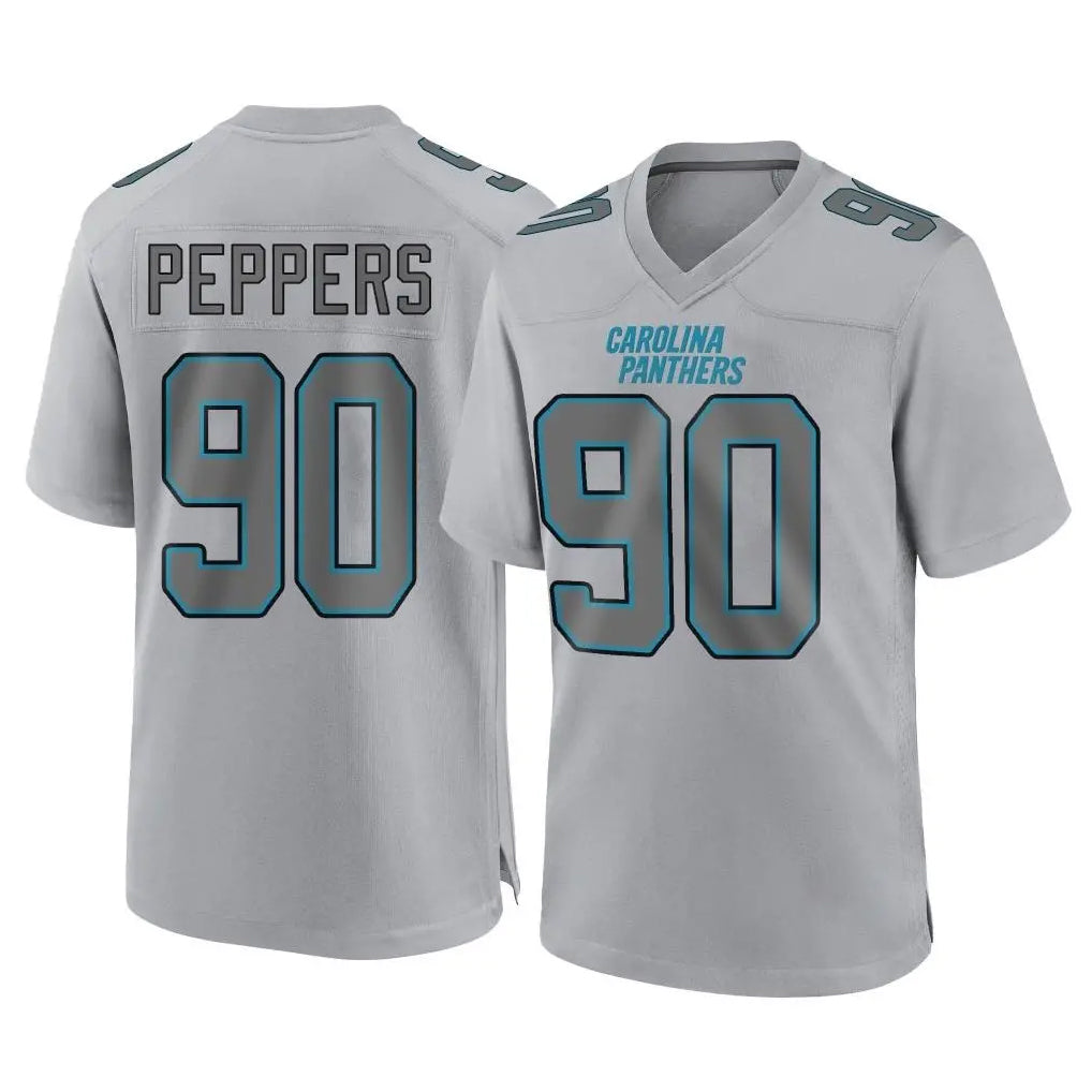 Pkot C.Panthers #90 Julius Peppers Player Gray Atmosphere Fashion Game Stitched Jerseys