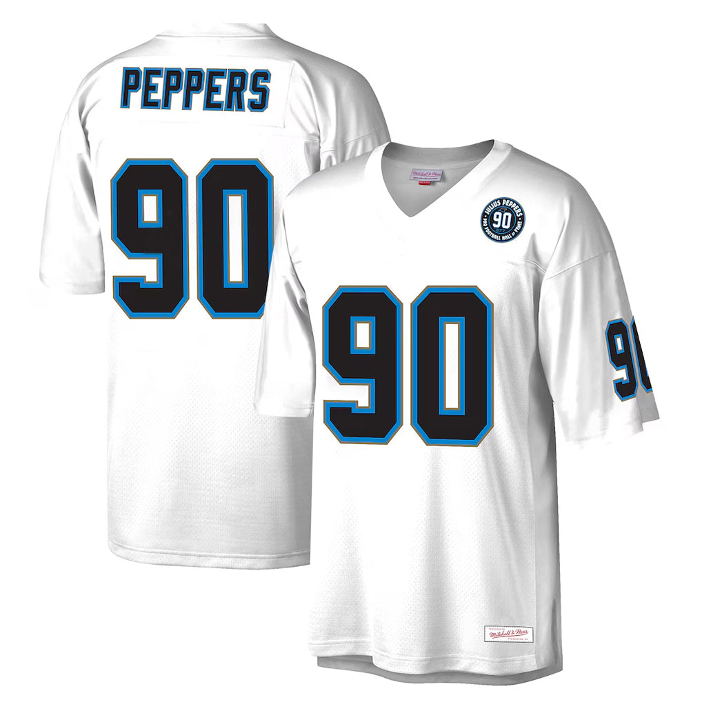 Pkot C.Panthers #90 Julius Peppers Player White Mitchell & Ness 2024 Hall of Fame Fashion Stitched Jerseys
