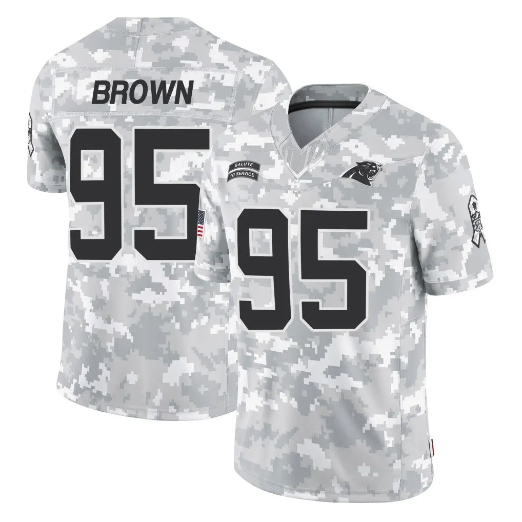 Pkot C.Panthers #95 Derrick Brown Player Arctic Camo Salute to Service Limited Game Stitched Jerseys