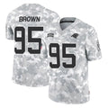 Pkot C.Panthers #95 Derrick Brown Player Arctic Camo Salute to Service Limited Game Stitched Jerseys