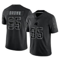 Pkot C.Panthers #95 Derrick Brown Player Black Limited Reflective Game Stitched Jerseys