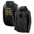 Pkot C.Panthers #95 Derrick Brown Player Black Salute to Service Pullover Hoodies Limited Game Stitched Jerseys