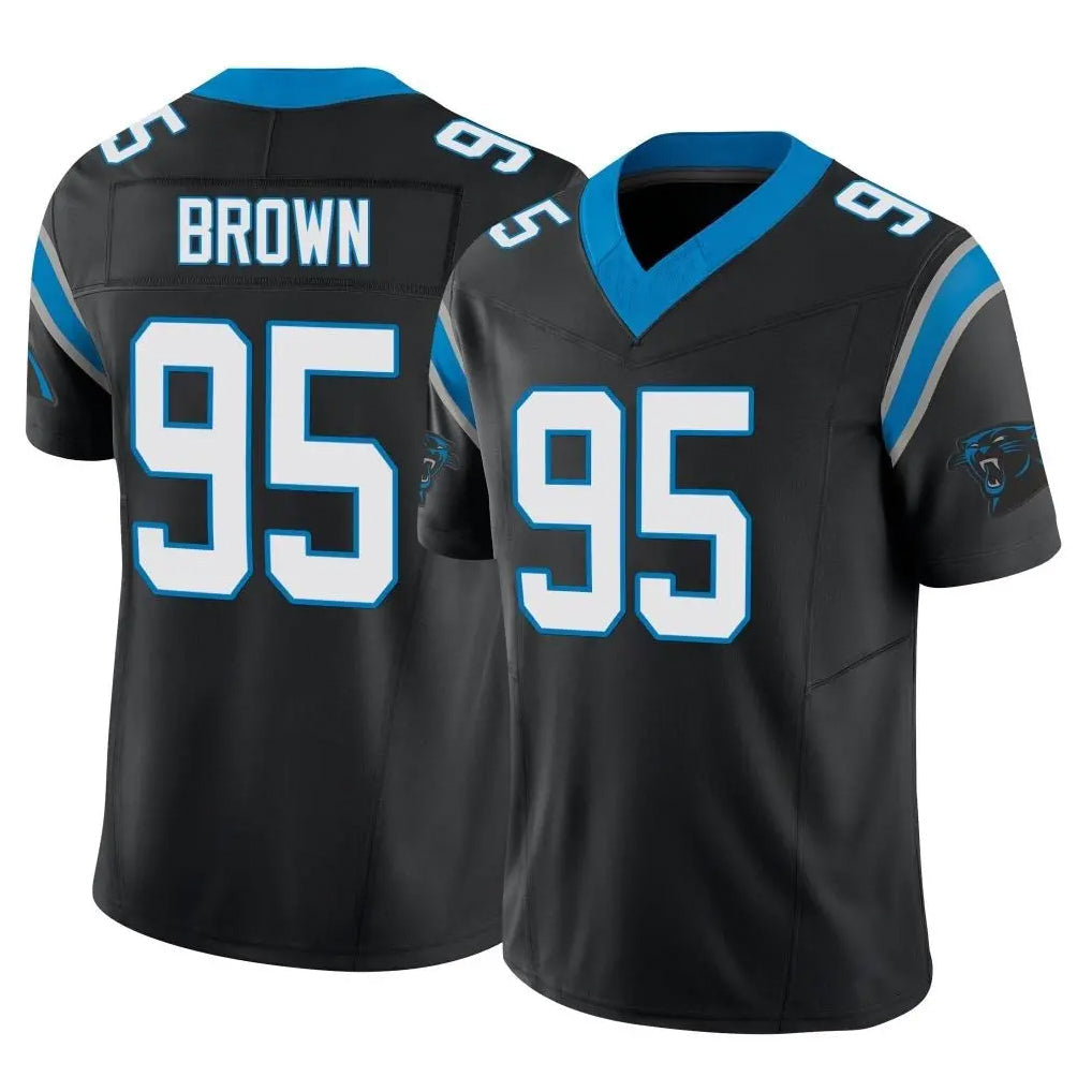 Pkot C.Panthers #95 Derrick Brown Player Black Vapor F.U.S.E. Limited Home Game Stitched Jerseys