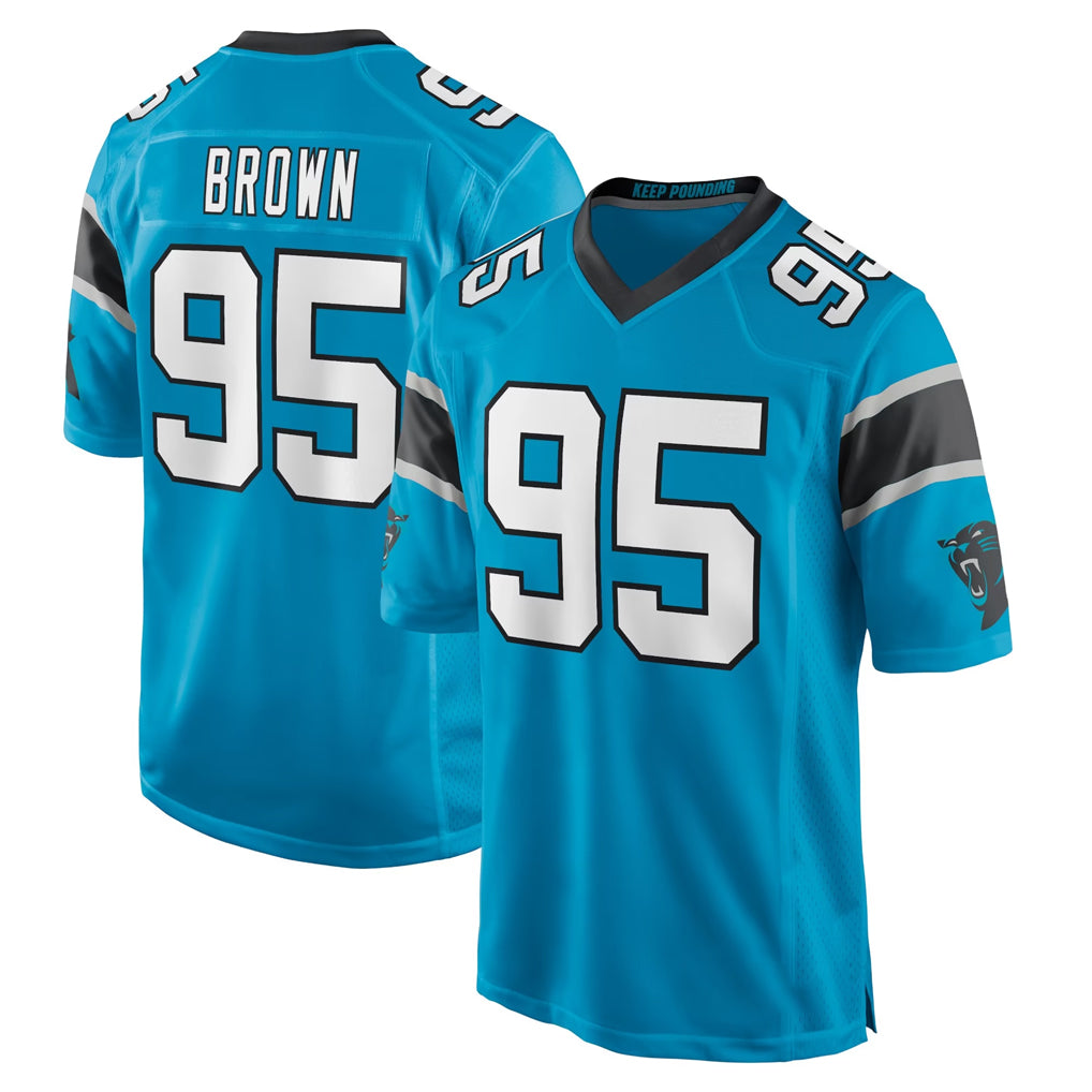 Pkot C.Panthers #95 Derrick Brown Player Blue Game Stitched Jerseys