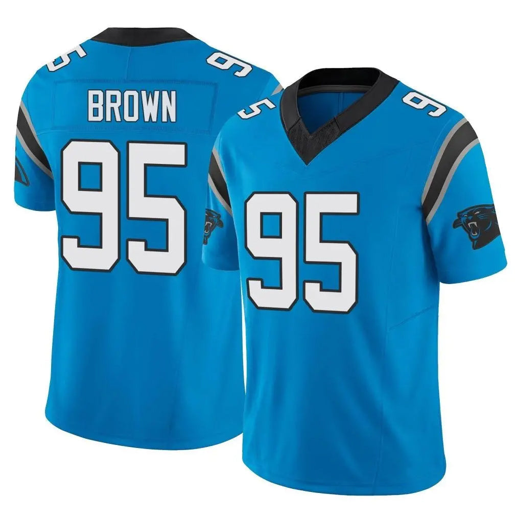 Pkot C.Panthers #95 Derrick Brown Player Blue Vapor F.U.S.E. Limited Home Game Stitched Jerseys