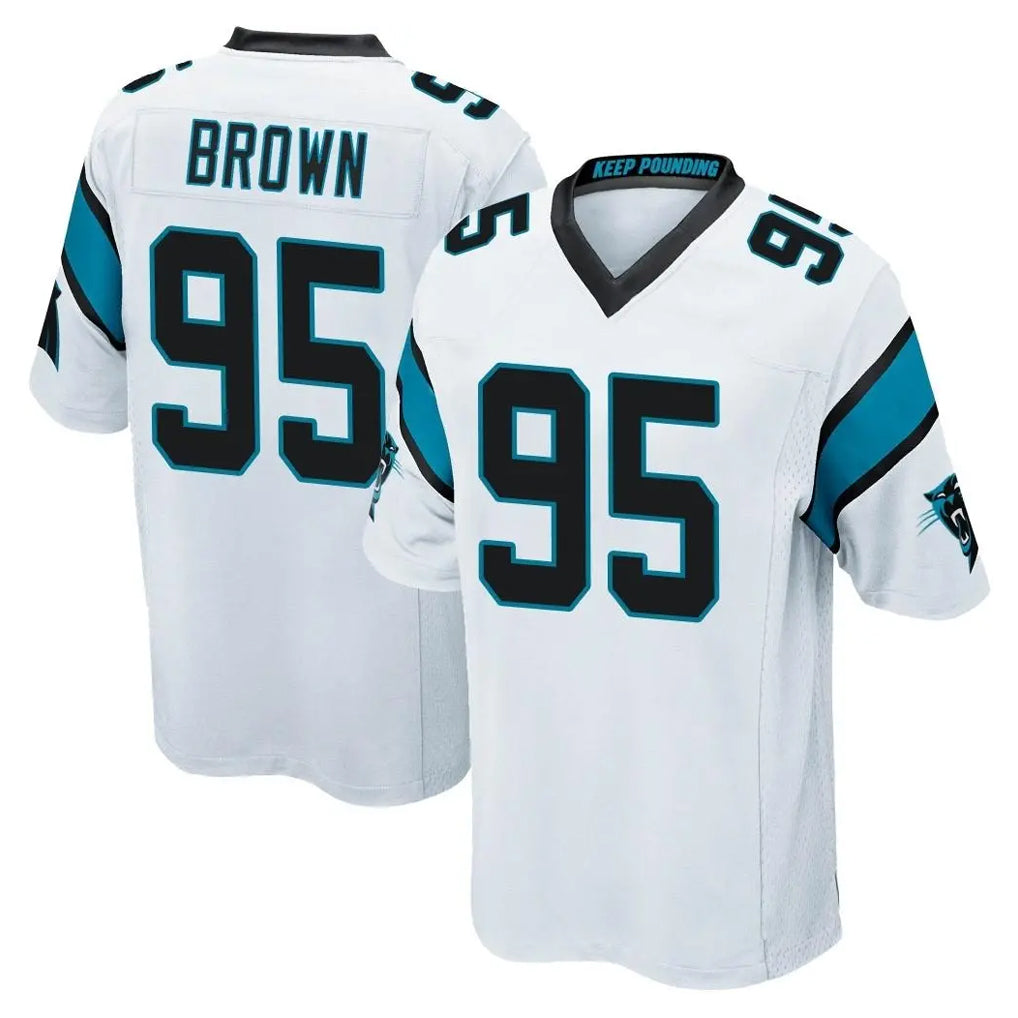 Pkot C.Panthers #95 Derrick Brown Player White Game Stitched Jerseys
