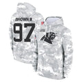 Pkot C.Panthers #97 Bobby Brown III Player Arctic Camo Salute to Service Pullover Hoodies Limited Game Stitched Jerseys