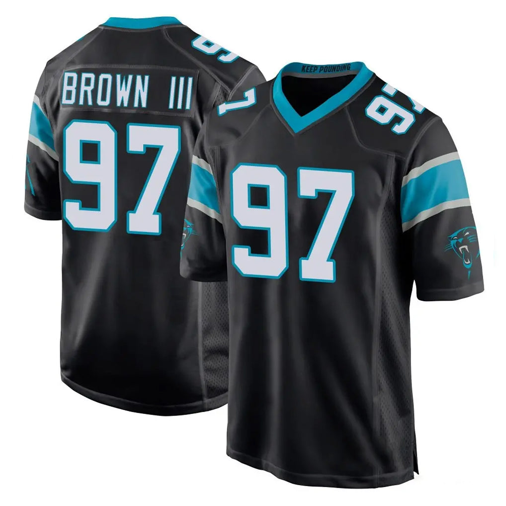 Pkot C.Panthers #97 Bobby Brown III Player Black Home Game Stitched Jerseys