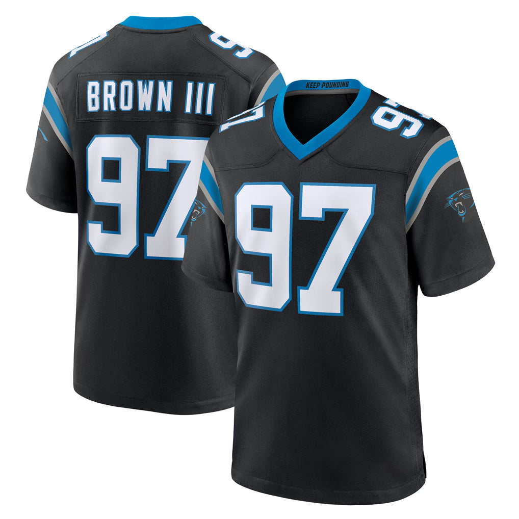 Pkot C.Panthers #97 Bobby Brown III Player Black Limited Home Game Stitched Jerseys