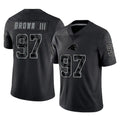 Pkot C.Panthers #97 Bobby Brown III Player Black Limited Reflective Game Stitched Jerseys