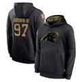 Pkot C.Panthers #97 Bobby Brown III Player Black Salute to Service Pullover Hoodies Limited Game Stitched Jerseys