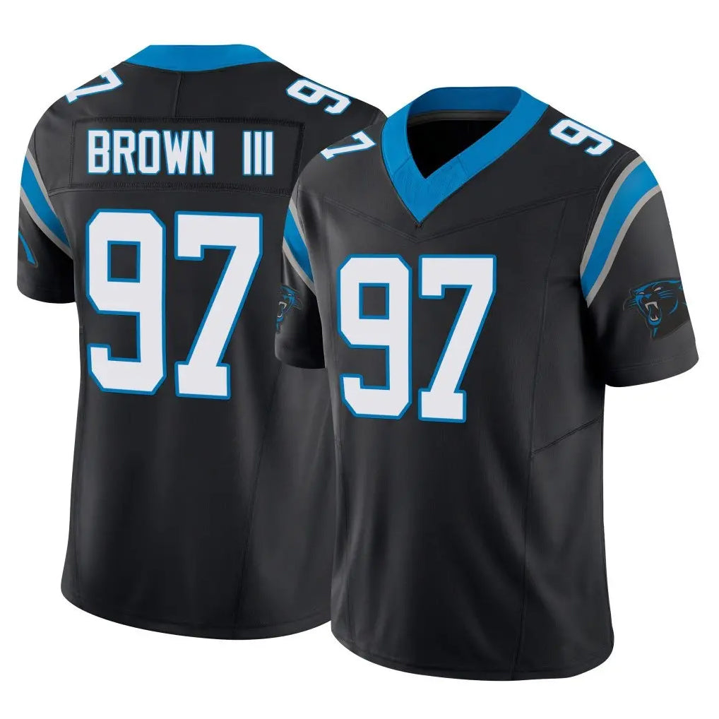 Pkot C.Panthers #97 Bobby Brown III Player Black Vapor F.U.S.E. Limited Home Game Stitched Jerseys
