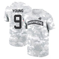 Pkot C.Panthers #9 Bryce Young Player Arctic Camo Salute to Service T-Shirt Hoodies Stitched Jerseys