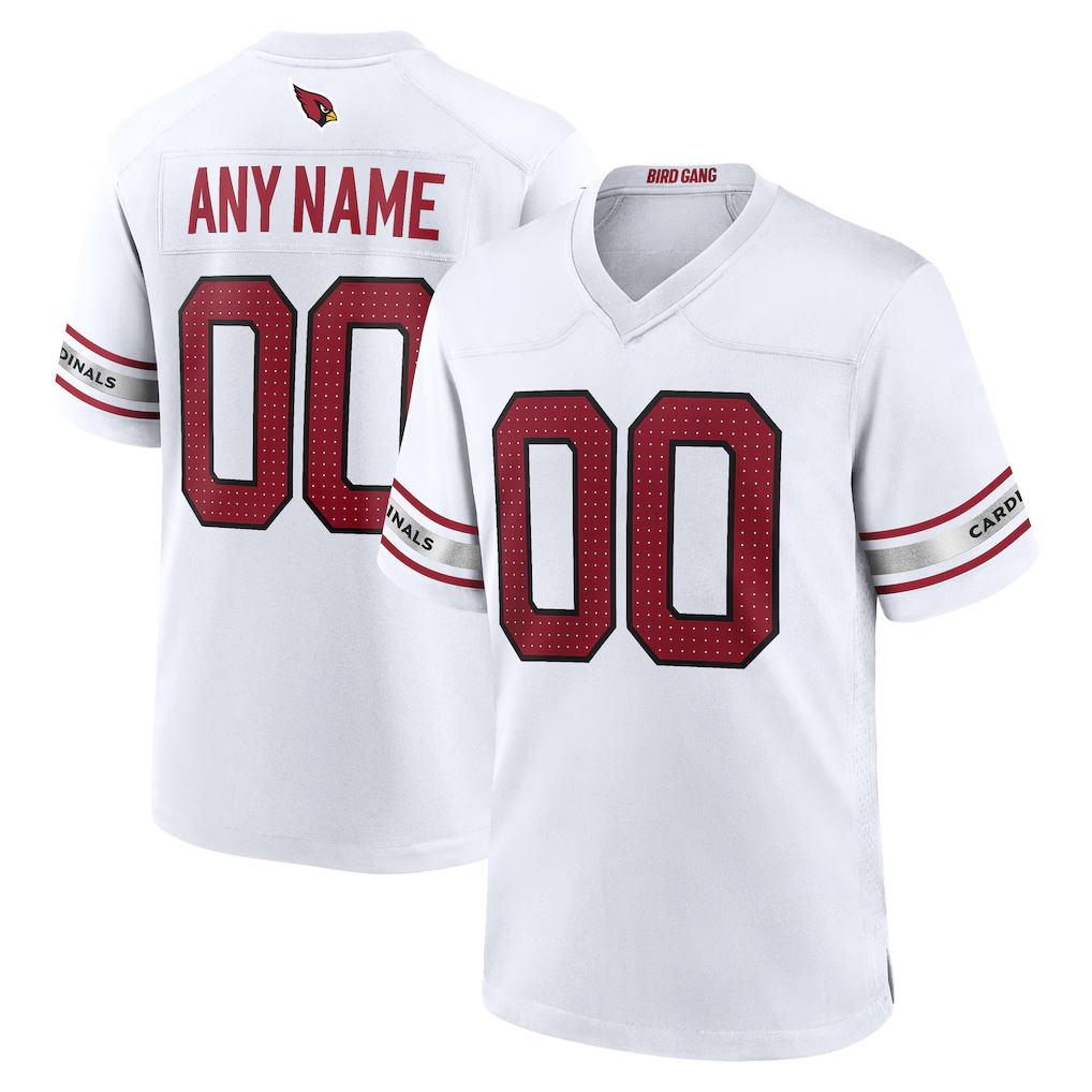 Pkot Custom A.Cardinals White Game Stitched Jerseys