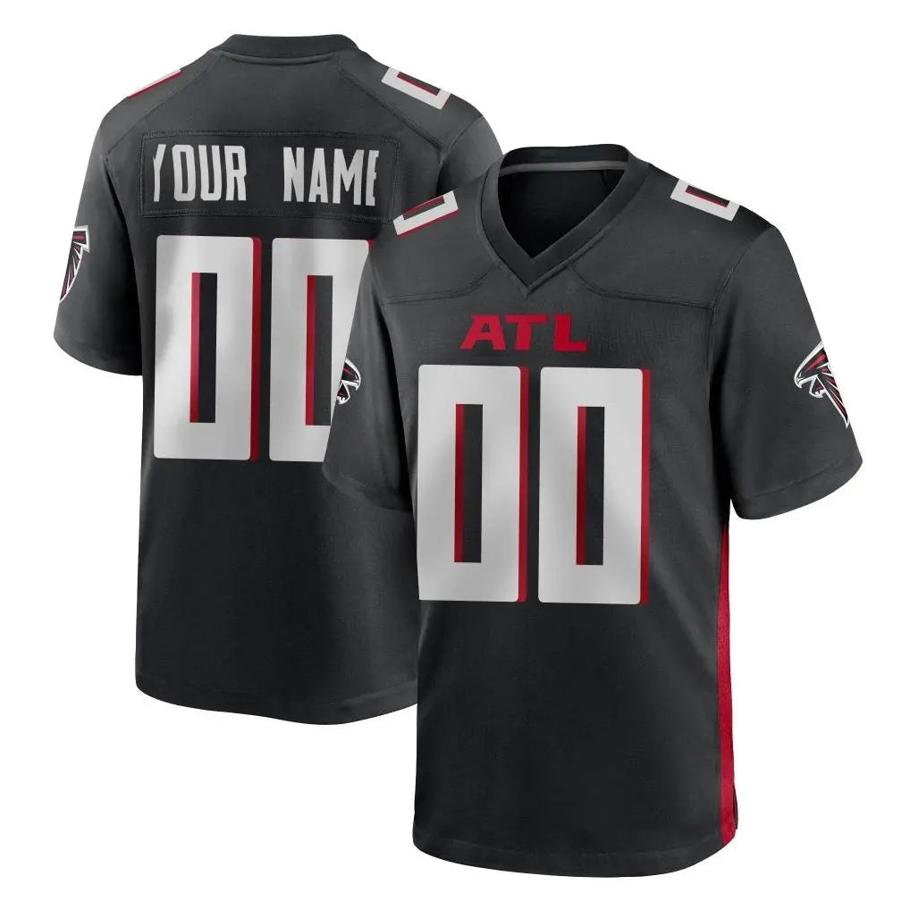 Pkot Custom A.Falcons Black Home Game Any Name & Numbers Stitched Jerseys