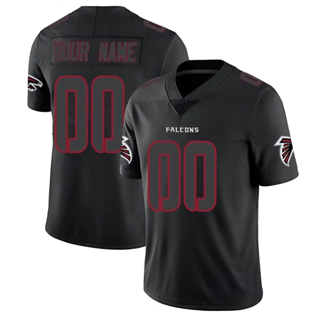 Pkot Custom A.Falcons Black Limited Elite Home Game Any Name & Numbers Stitched Jerseys